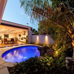 Alfresco Outdoor Room and Kitchen with Landscaped Pool Area
